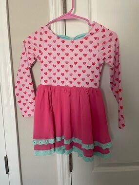 Smocked Sweets Love Story Athletic Dress Sz 8 Brand New